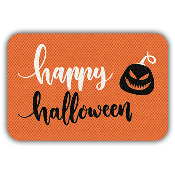 TAPETE DECORATIVO ELITEMAT DISEÑO HAPPY HALLOWEEN CALABAZA ORANGE/BLACK 0.70 X 0.50 MTS