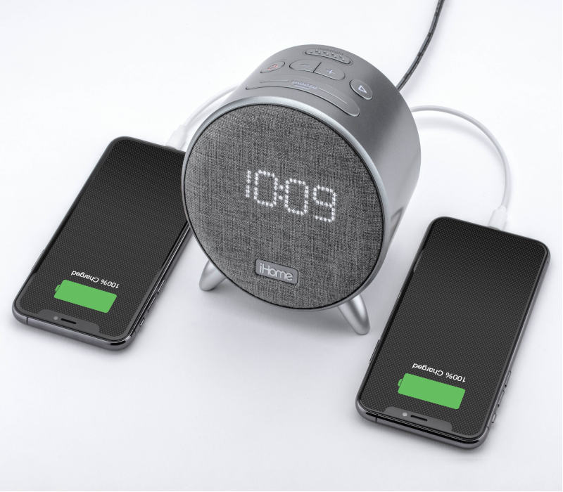 Bocina Bluetooth Reloj Despertador iHome iBT235G Carga USB.