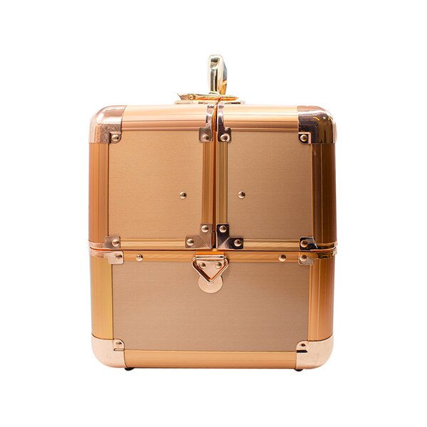 Neceser Cosmetiquera Transportadora Jumbo Oro Rosa