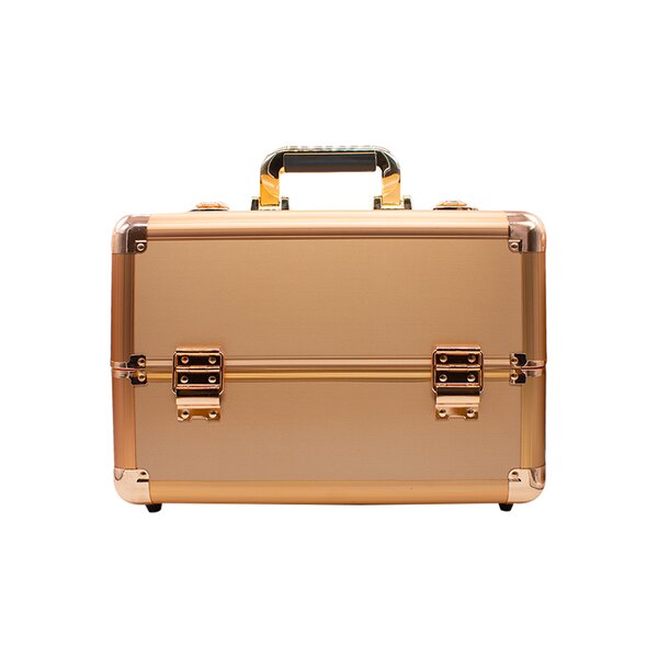 Neceser Cosmetiquera Transportadora Jumbo Oro Rosa