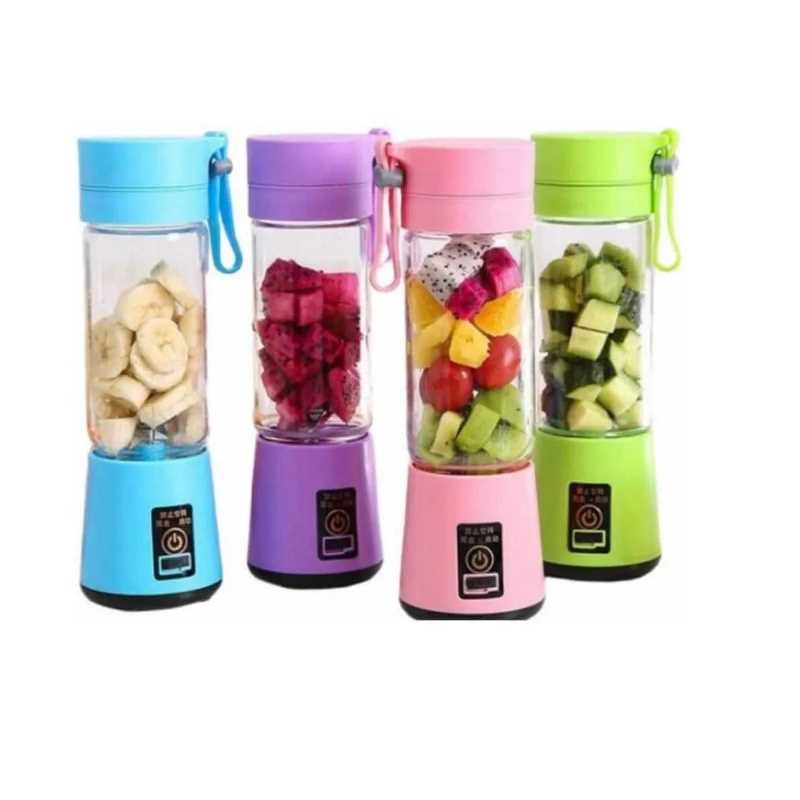 Licuadora portátil de 380ml para jugos y batidos con cargador USB Verde