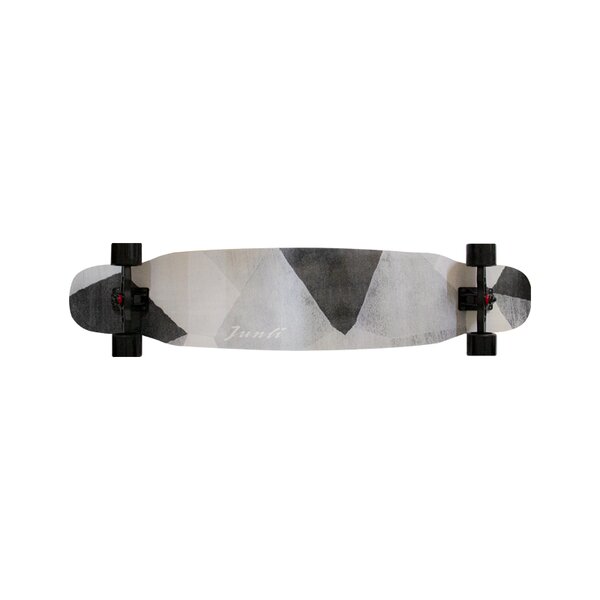 Patineta Longboard Con Ondas Gris