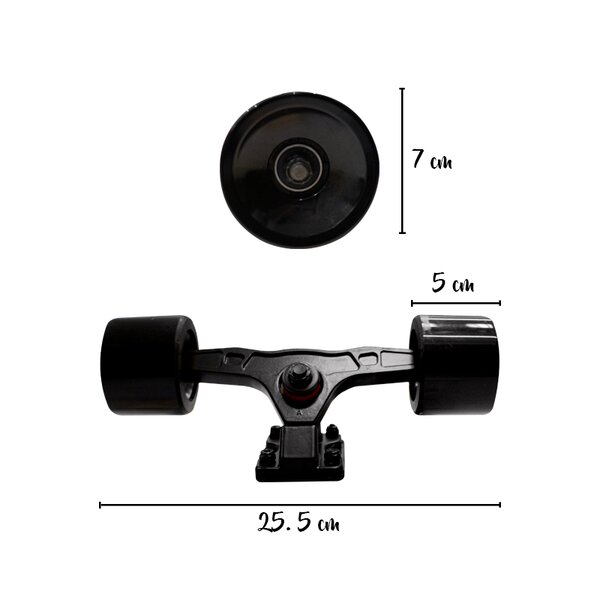Patineta Longboard Con Ondas Gris