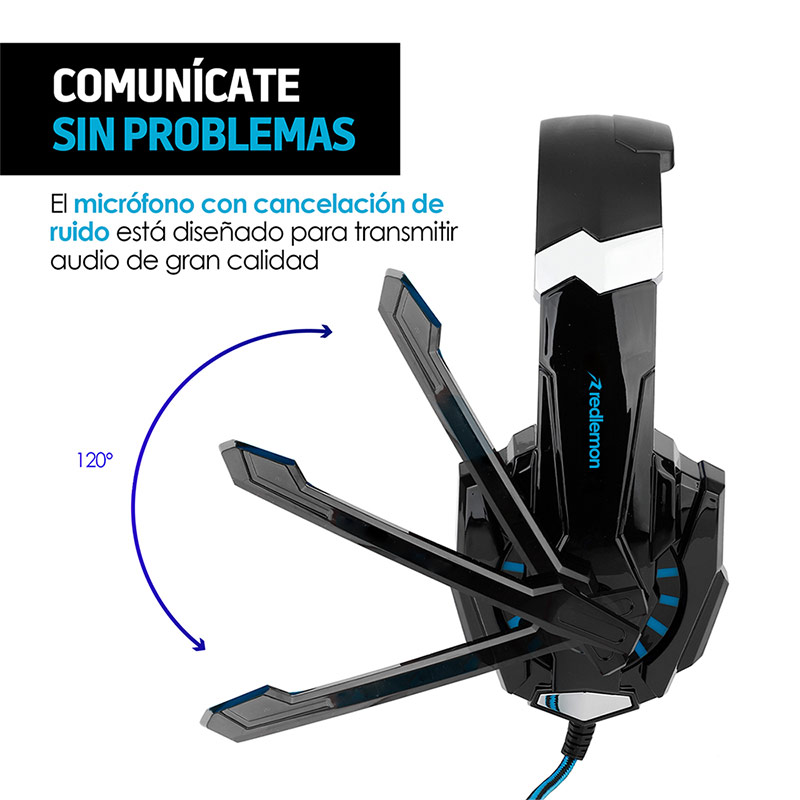Audífonos Gamer de Diadema HD Estéreo 360 Mod. G9000 Redlemon