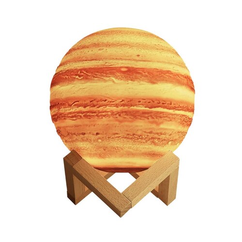 Lámpara 3D Júpiter Control Táctil Recargable 15cm Redlemon.
