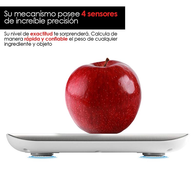 Báscula Digital Cocina Gramera Acero Inoxidable 5kg Redlemon