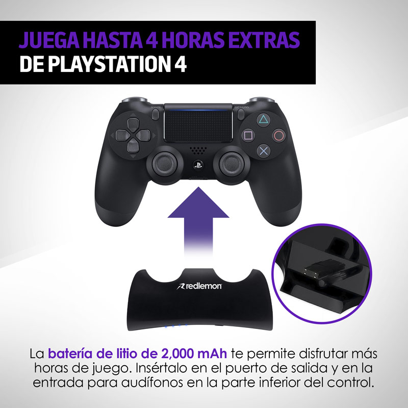 Batería para Control de PlayStation 4 Power Bank PS4 Redlemon.