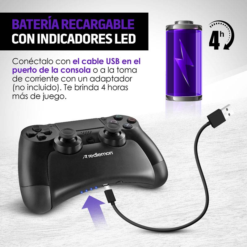 Batería para Control de PlayStation 4 Power Bank PS4 Redlemon.