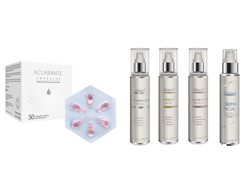 Tratamiento facial aclarante y reductor de poros, día y noche. Glules