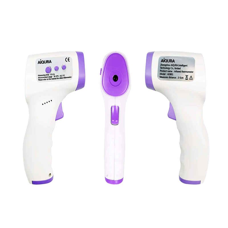 KIT Termómetro digital infrarrojos + Pulse Oxímetro + 5 Cubrebocas KN95 + 3 Gafas Lentes Protectoras Uv/  tecnología de escaneo inteligente sin contacto
