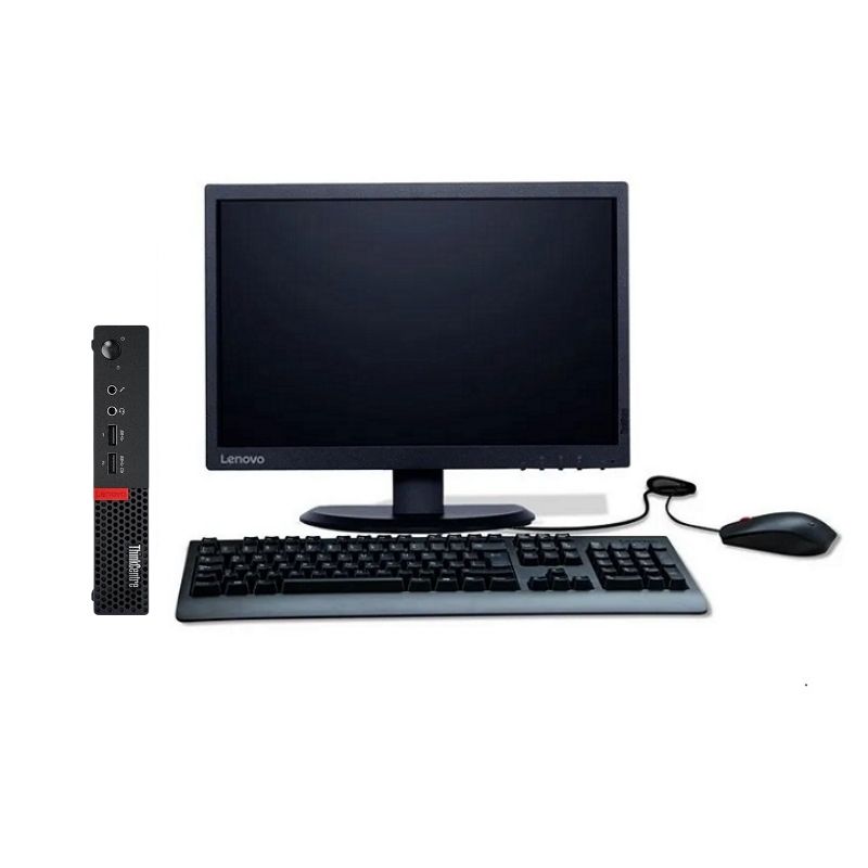 PC Lenovo ThinkCentre M700 TINY/ Core I5-6ta generación/8GB RAM/Disco Solido 128GB/WI FI/Monitor 19"/ Windows 10 Pro/NO DVD/Equipo Reacondicionado