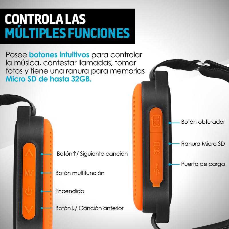 Bocina Bluetooth Deportiva con Correa para Brazo Redlemon