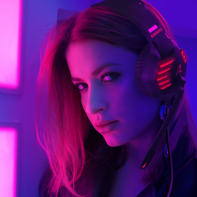 Audífonos Gamer Sonido HD 360 Aux. 3.5mm Mod. G9500 Redlemon