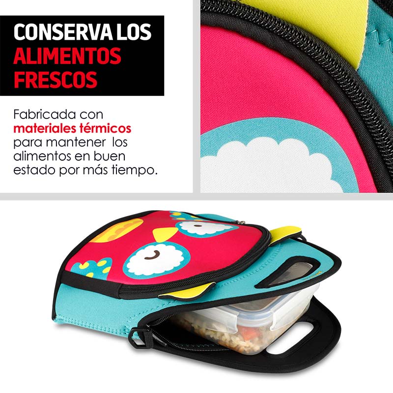 Lonchera para Niños Térmica Con Correa Diseños de Animales Redlemon.