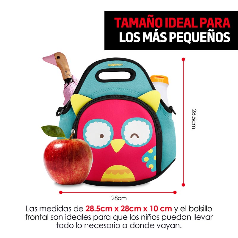 Lonchera para Niños Térmica Con Correa Diseños de Animales Redlemon.