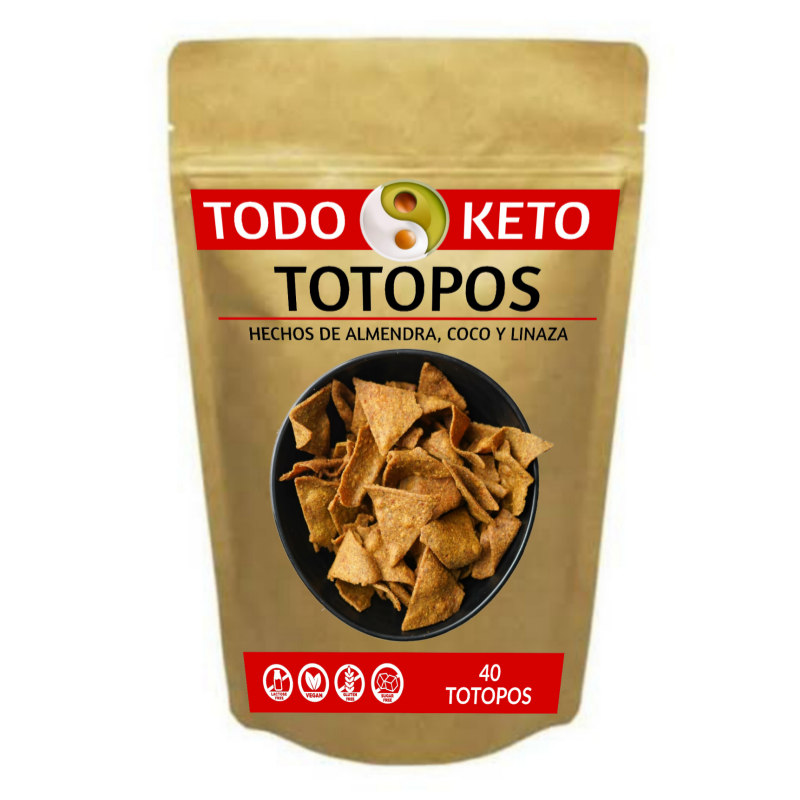 Totopos Keto de Almendra Veganos sin Glúten