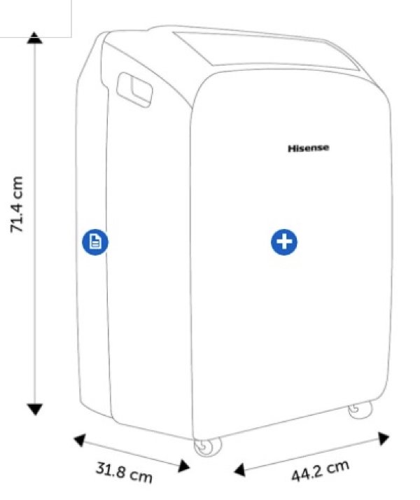 AIRE ACOND 12000 BTUS 110V PORTATIL  MARCA HISENSE