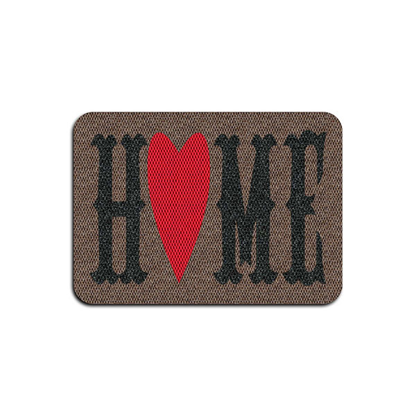 TAPETE DECORATIVO ELITEMAT DISEÑO HOME CORAZON BEIGE DE 0.70X0.50 MTS