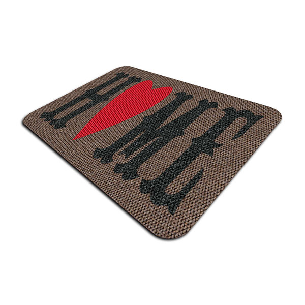 TAPETE DECORATIVO ELITEMAT DISEÑO HOME CORAZON BEIGE DE 0.70X0.50 MTS