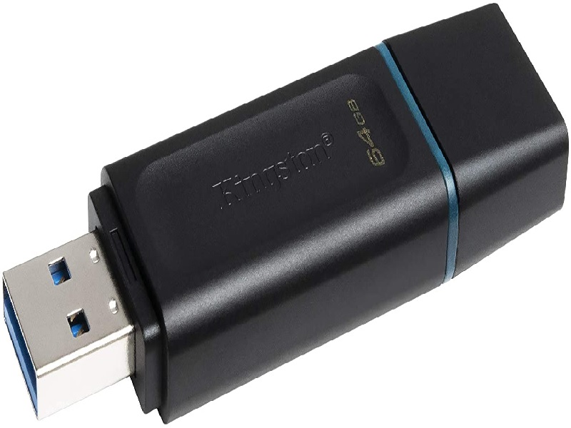 MEMORIA 64GB USB 3.2 ALTA VELOCIDAD DATATRAVELER NEGRO LLAVERO PORTATIL PC LAP WINDOWS ARCHIVOS