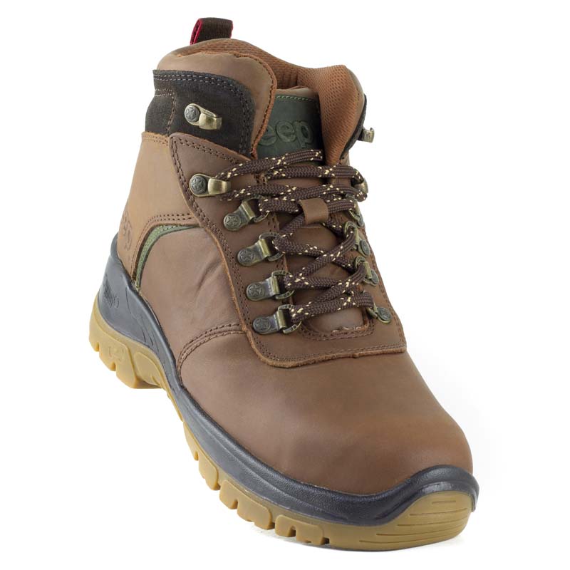 BOTAS DE TRABAJO CON CASQUILLO DE ACERO JEEP ORIGINAL 18000 CRAZY BRONCE