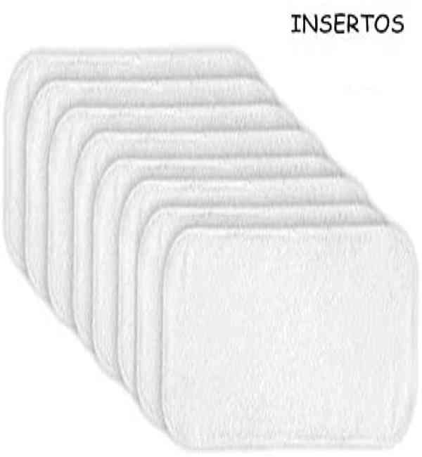Pañales Ecológicos de Tela para Bebes Kit de 4 Pañales y 8 Insertos, Tamaño Único, Ajustables, Divertidos Diseños, Super-Absorbentes, Lavables. (Verde Claro)