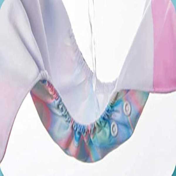 Pañales Ecológicos de Tela para Bebes Kit de 4 Pañales y 8 Insertos, Tamaño Único, Ajustables, Divertidos Diseños, Super-Absorbentes, Lavables. (Verde Claro)