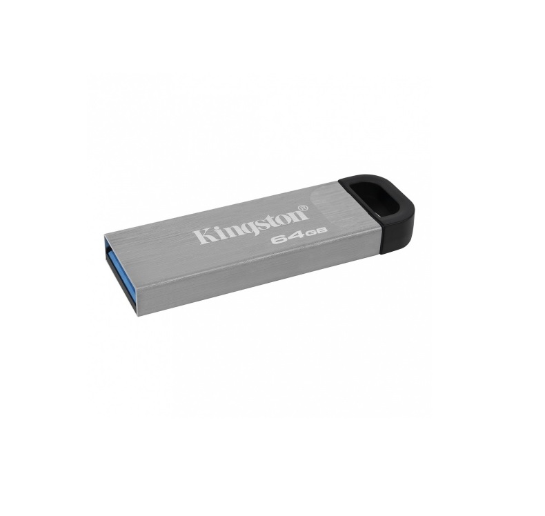 MEMORIA KINGSTON 64GB USB 3.2 ALTA VELOCIDAD DATATRAVELER KYSON METALICA PC LAP MAC GRIS RAPIDA