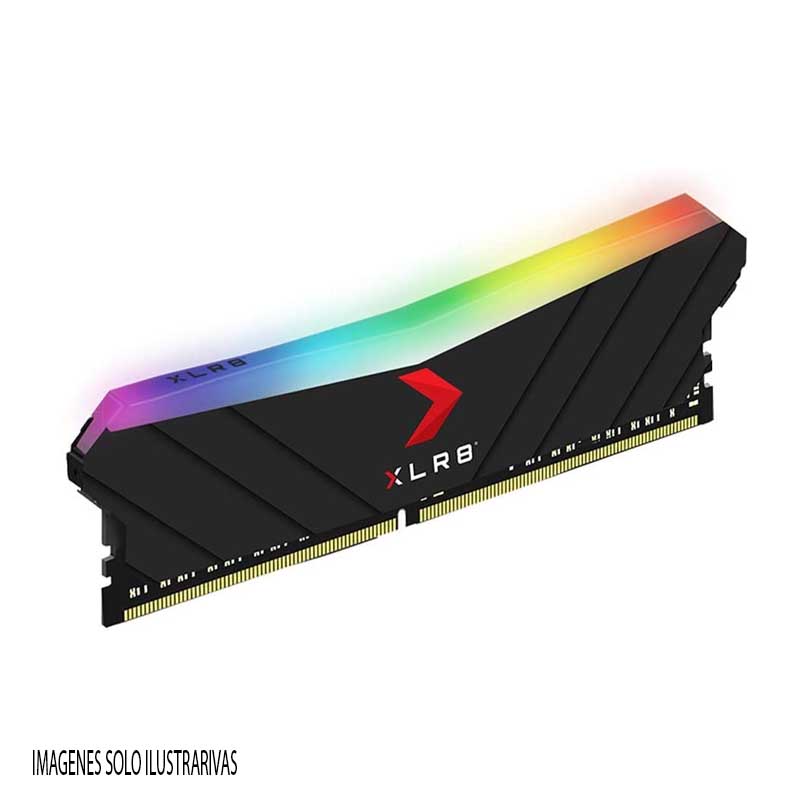 RAM PNY XLR8 DDR4 8GB 3200 RGB NEGRO MD8GD4320016XRGB