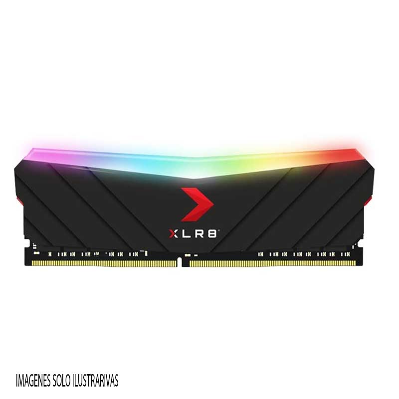 RAM PNY XLR8 DDR4 8GB 3200 RGB NEGRO MD8GD4320016XRGB