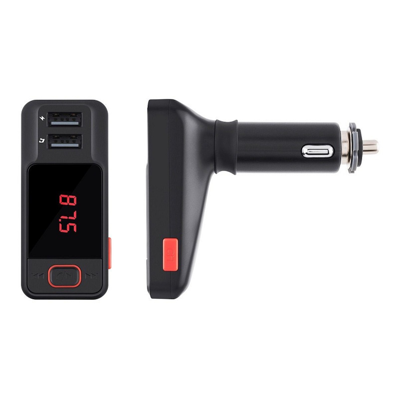 Transmisor FM Bluetooth con cargador USB y reproductor MP3 / FMT-845