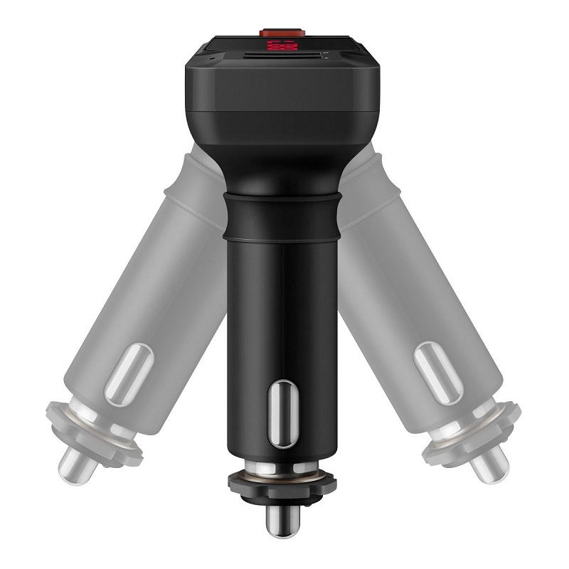 Transmisor FM Bluetooth con cargador USB y reproductor MP3 / FMT-845