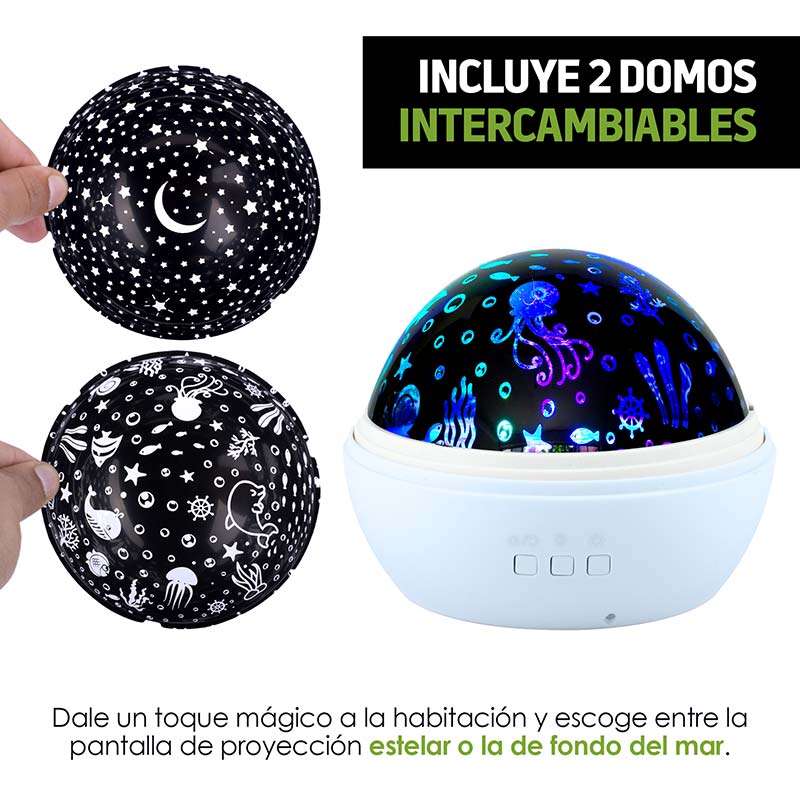 Lámpara de Estrellas para Niños Giratoria Luz LED Redlemon