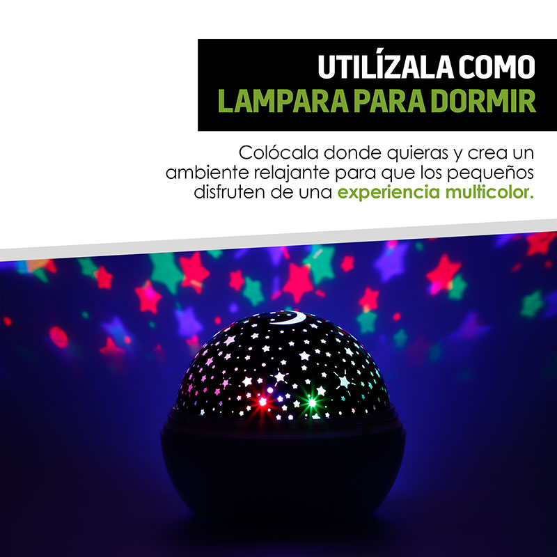 Lámpara de Estrellas para Niños Giratoria Luz LED Redlemon