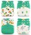 Pañales Ecológicos de Tela para Bebes Kit de 4 Pañales y 8 Insertos, Tamaño Único, Ajustables, Divertidos Diseños, Super-Absorbentes, Lavables. (Verde Fuerte)