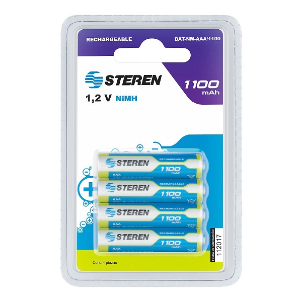 BATERIA Ni-MH 1,2V RECARGABLE AAA 1100mAh