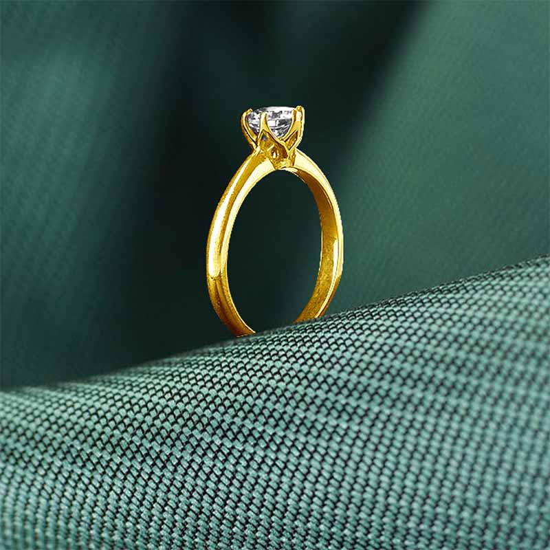 Anillo De Compromiso VAROURO Oro 10k + Estuche Premium