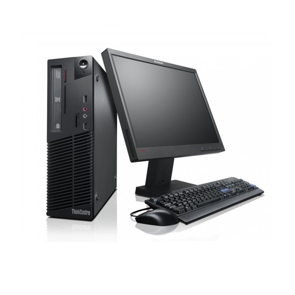 PC Lenovo ThinkCentre M93p, Intel Core i5-4ta generación, SFF , RAM 4GB, Disco duro de 500GB, Wi-FI, Windows 10 Pro Monitor 19" NO DVD Equipo Clase A, Reacondicionado