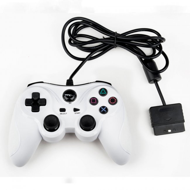 Control alambrico USB para PS3 y PC Blanco TTX Tech