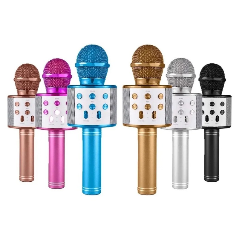 Micrófono Con Bocina Inalámbrico para Karaoke Bluetooth Mp3 USB 