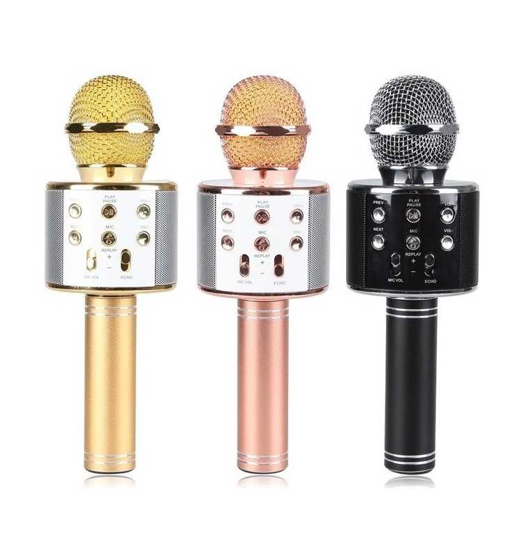 Micrófono Con Bocina Inalámbrico para Karaoke Bluetooth Mp3 USB 
