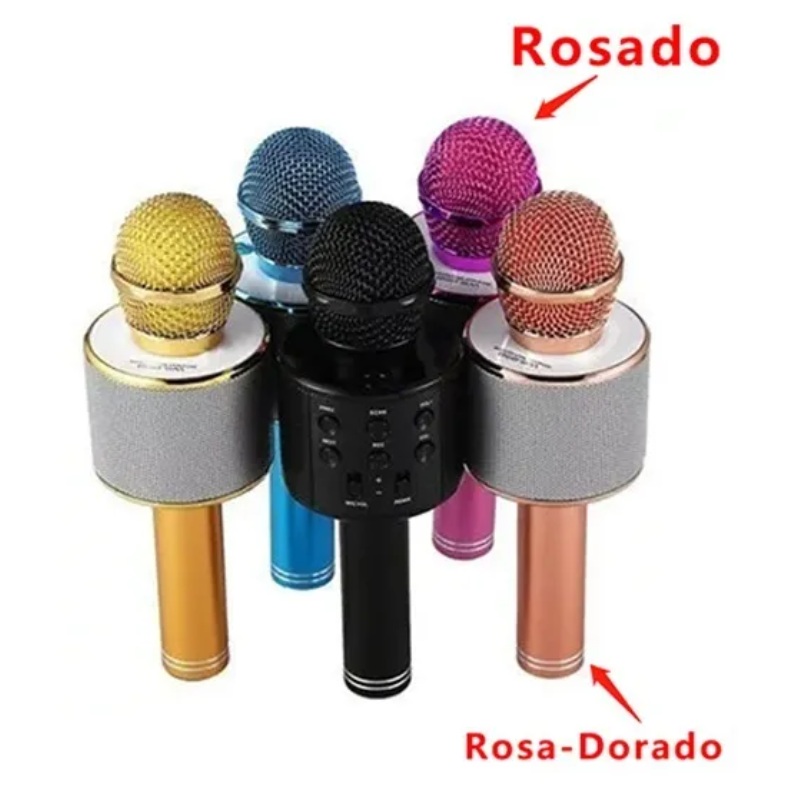 Micrófono Con Bocina Inalámbrico para Karaoke Bluetooth Mp3 USB 