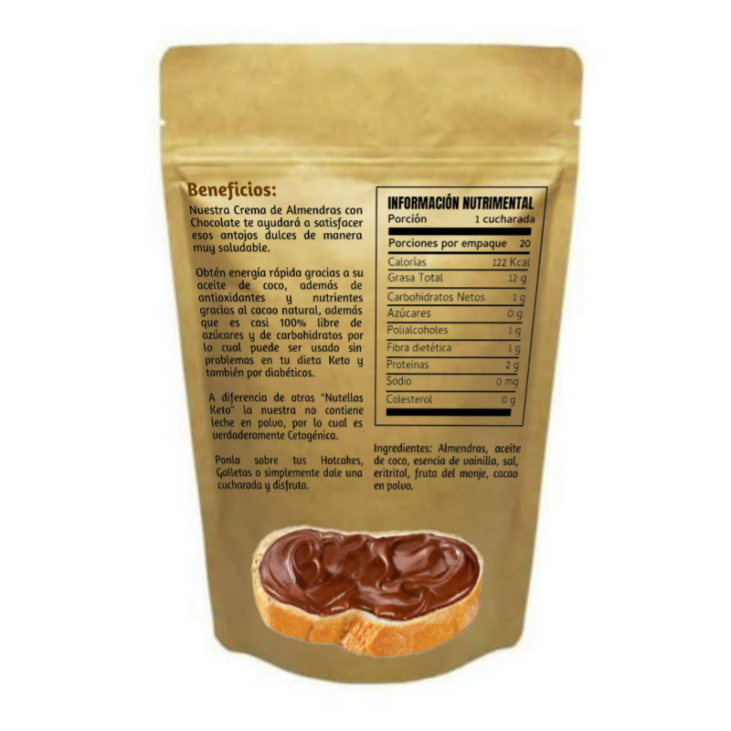 Crema de Almendras con Cacao Keto Nutell