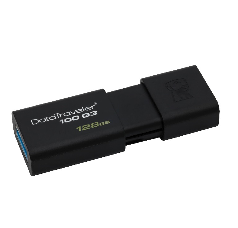 Memoria USB Kingston 128GB USB 3.0 100MB/s Negro ALTA VELOCIDADA DATOS FOTOS RESPALDO OFICINA PC