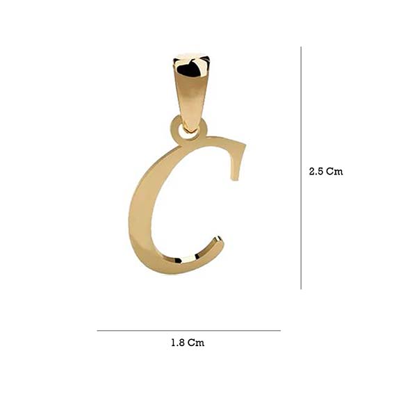 Dije Inicial Letra C Oro 10 K + Obsequio + Envio