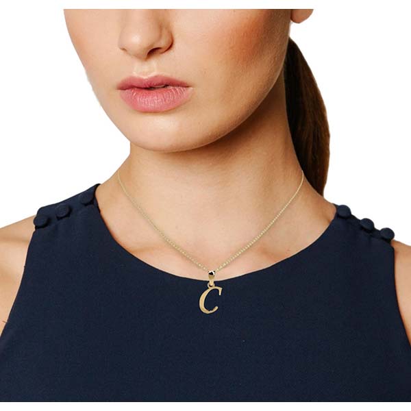 Dije Inicial Letra C Oro 10 K + Obsequio + Envio