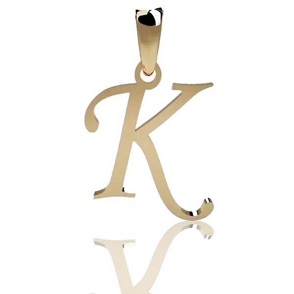 Dije Inicial Letra K Oro 10 K + Obsequio + Envio.