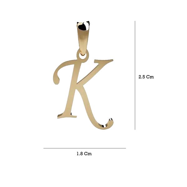 Dije Inicial Letra K Oro 10 K + Obsequio + Envio.