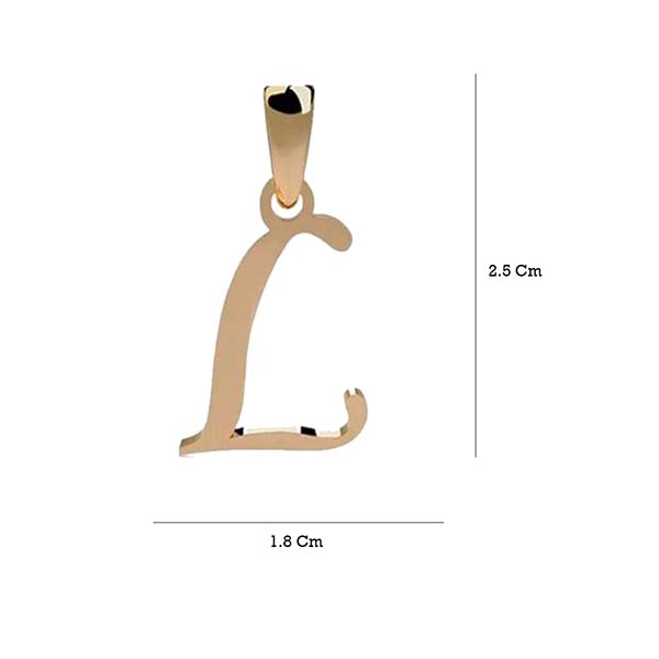 Dije Inicial Letra L Oro 10 K + Obsequio + Envio