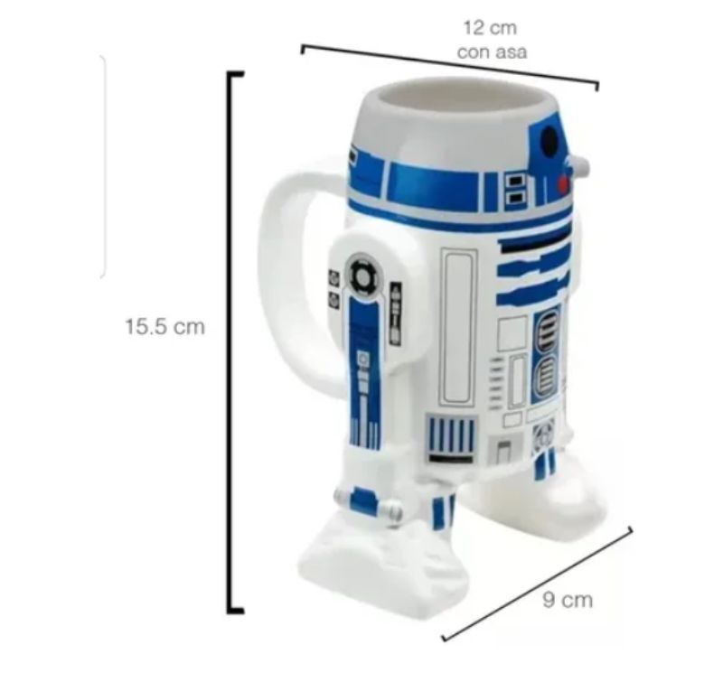 Taza R2-d2 3d Star Wars R2 D2 Disney Cafe Tarro Md1